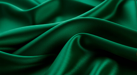 Obraz premium Emerald Green Silk Fabric