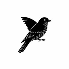 Obraz premium Elegant silhouette of a bird in flight capturing nature's beauty and freedom