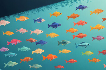 Naklejka premium fishes in the water