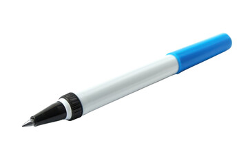 A Pen On A Black Background Writing Tool Design Graphic Quill Office White Blue Stationery Pen Craft
