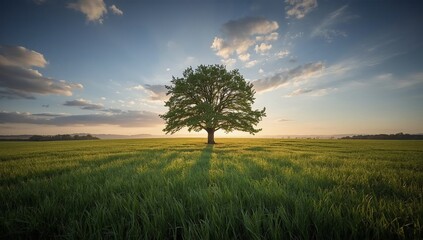 lone tree in the field