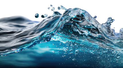 Water's Dance: An abstract yet captivating image captures the essence of water in motion, as the waves crash and the ripples create a mesmerizing dance of fluidity.