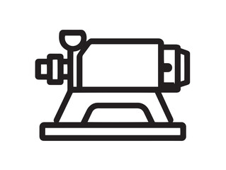 Detailed Feed Grinder Illustration with Sleek Modern Line Art