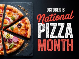 Celebrate october national pizza month with this deliciously sliced pepperoni and vegetable pizza