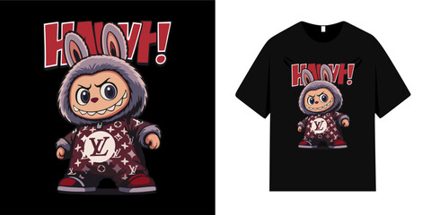 Cute character doll graphic designs. Cool typography slogans. Cute pumpkin doll artwork for t-shirts, posters, stickers, and more.