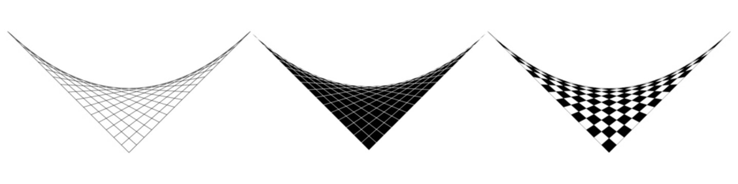 Hyperbolic paraboloid icon set