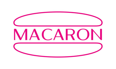 Macaron logo vector illustration template. Simple letter design