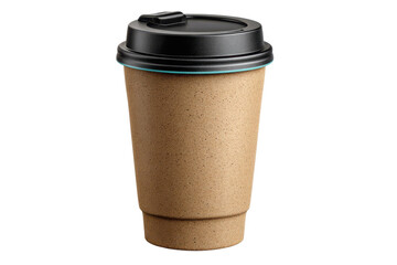 Brown paper texture coffee cup black lid beverage container hot drinks and cafe takeout delivery