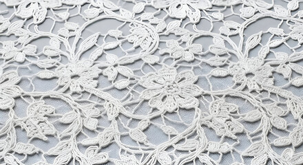 White Floral Lace Fabric Texture, Elegant Wedding Design