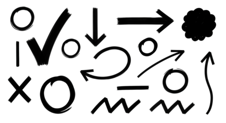 Handdrawn Arrows Shapes Symbols