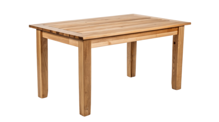 Elegant wooden rectangular dining table for modern interior and kitchen design minimalist style