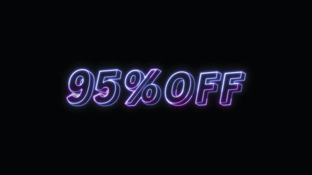  95% OFF Neon Text Seamless Loop 4K with Black Background Animated Promotional Typography for Video Editing