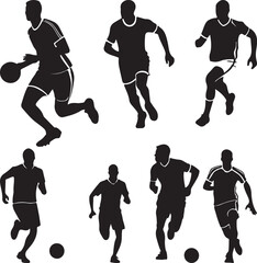 soccer players vector