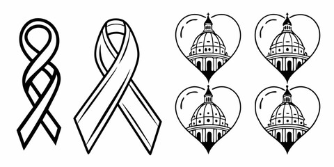 Awareness Ribbons and Heart Domes.