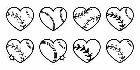Baseball Heart Collection Love for the Game.