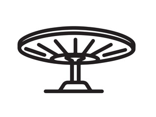 Precision Fertilizer Spreader Disc Icon in Stylish Vector Linework