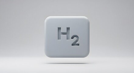 An artistic rendering of the H2 symbol, representing Hydrogen 