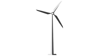 A modern wind turbine generating clean energy, a symbol of sustainability and environmental consciousness. The design is sleek and minimalist, representing efficiency and progress