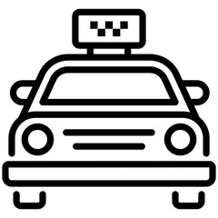 taxi icon isolated on white background. vector illustration icon for travel and vacation