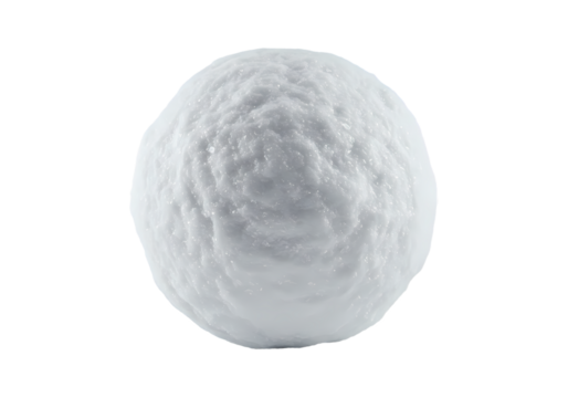 Textured White Sphere: Perfect for Design Projects isolated on transparent background