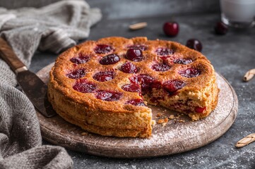 Summer Fruit Clafoutis with Baked Cherries