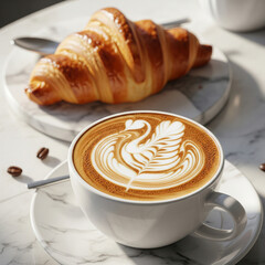 Coffee Latte & Croissant