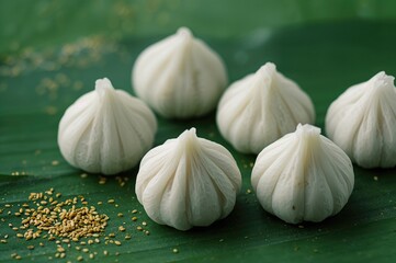 Rice dumpling wrapped in coconut leaves, a traditional festive treat