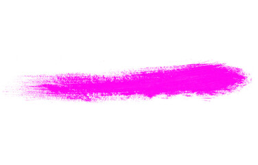 Striking Magenta Paint Stroke on Transparent Background Expressive Brushstroke Texture for Graphic Design and Artistic Overlays Vibrant Acrylic Element
