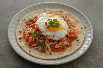 Classic Mexican Breakfast: Huevos Rancheros Served on Tortillas