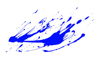 Fototapeta premium Vibrant Blue Paint Splatter on Transparent Backdrop Artistic Expression with Dynamic Brushstrokes and Fluid Design Elements for Creative Projects
