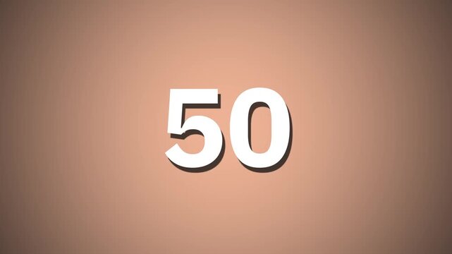 Numbers Counting Down 4K Seamless Countdown Timer Animation for Video and Digital Displays