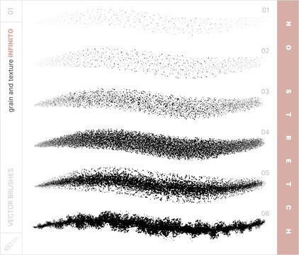 Vector Scatter Brushes. Grain and Texture. No-stretch.