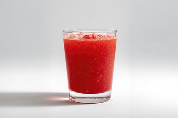 White backdrop with freshly squeezed tomato juice