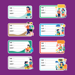 Notebook Book School Label Collection