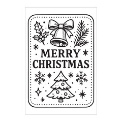 Premium Christmas Label Design Template