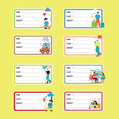 Notebook travel label collection