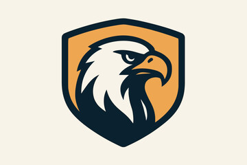 Stylized bald eagle head mascot within a shield emblem.