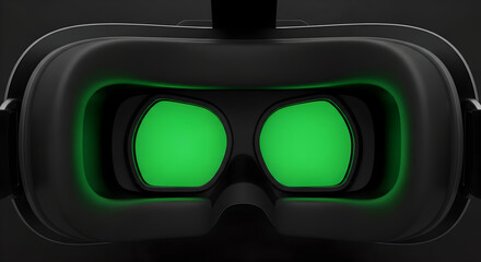 Virtual Reality Headset with Green Screen Inside