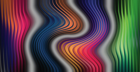 Abstract background with wavy lines and colorful gradient pattern design