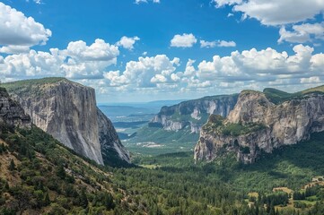 Fototapeta premium Beautiful illustration of natural landscapes