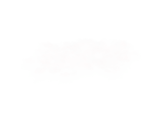 Isolated white cloud graphic against a transparent background.
