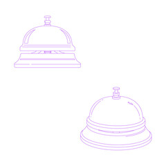 Line art illustration of table bell
