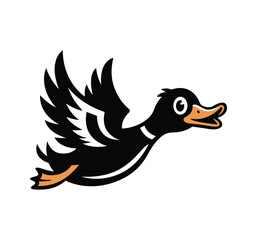 Flying duck vector