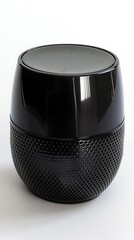 Black portable speaker isolated on white background