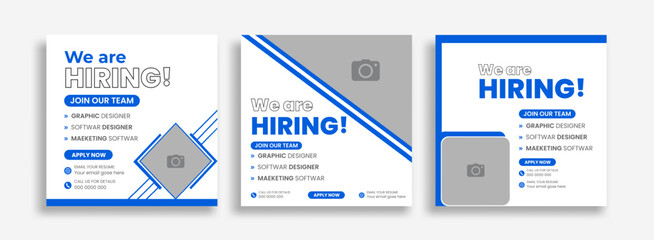 Creative Job Hiring Poster Design Template Modern Job Hiring Typography Banner