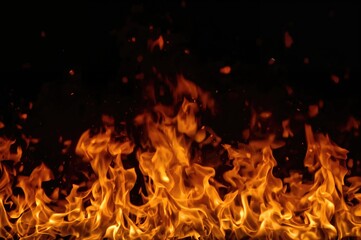 Background with a fiery flame frame