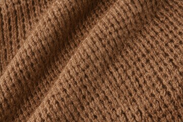 Warm beige and brown knitted sweater, perfect for cozy autumn and winter wear