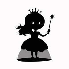 A funny cartoon illustration of a cute alien monster with a gun on a white background