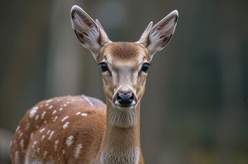 Obraz premium Doe of the fallow deer species at an animal park