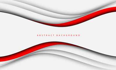 Abstract luxury red curve on white banner design modern futuristic creative background vector